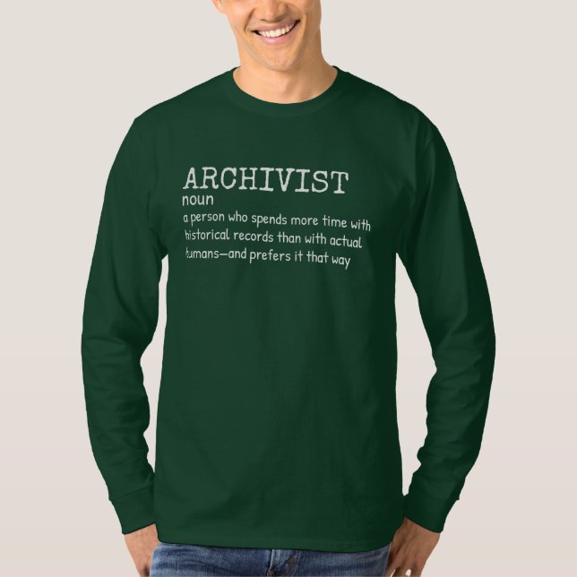 Funny Archivist – Definition Long Sleeve Shirt (Front)