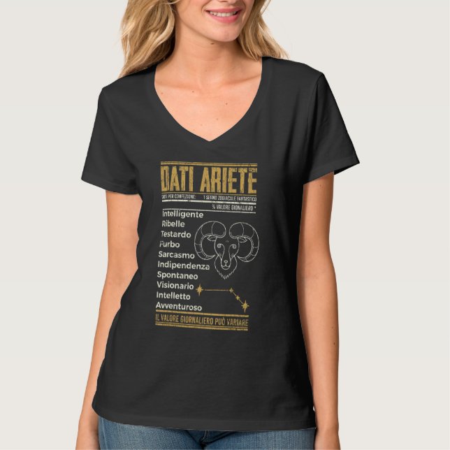 Funny  Aries Zodiac Sign T-Shirt (Front)