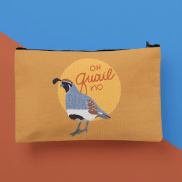 Funny Arizona Quail Birding Humor Accessory Pouch