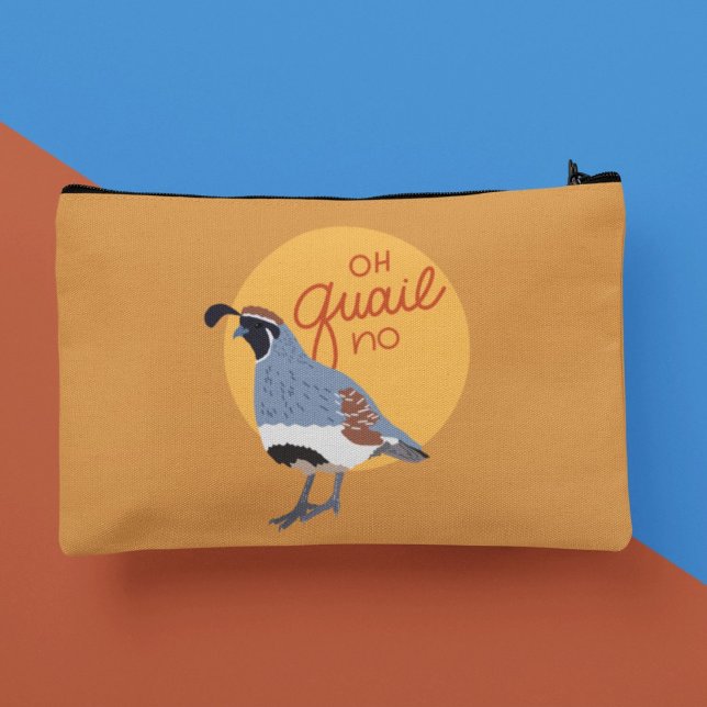 Funny Arizona Quail Birding Humor Accessory Pouch (Creator Uploaded)