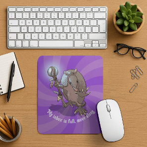 Funny Armadillo Add Your Own Text Hypnotic Cartoon Mouse Pad