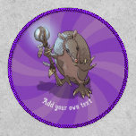 Funny Armadillo Add Your Own Text Hypnotic Cartoon Patch