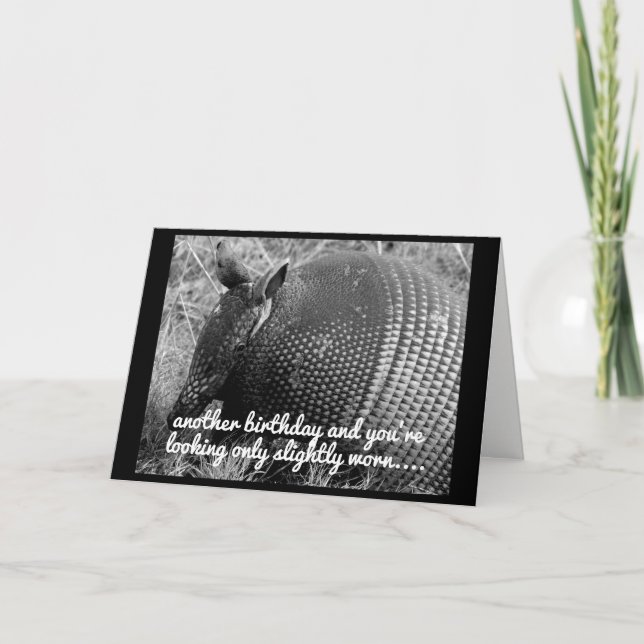 funny armadillo birthday card humor (Front)