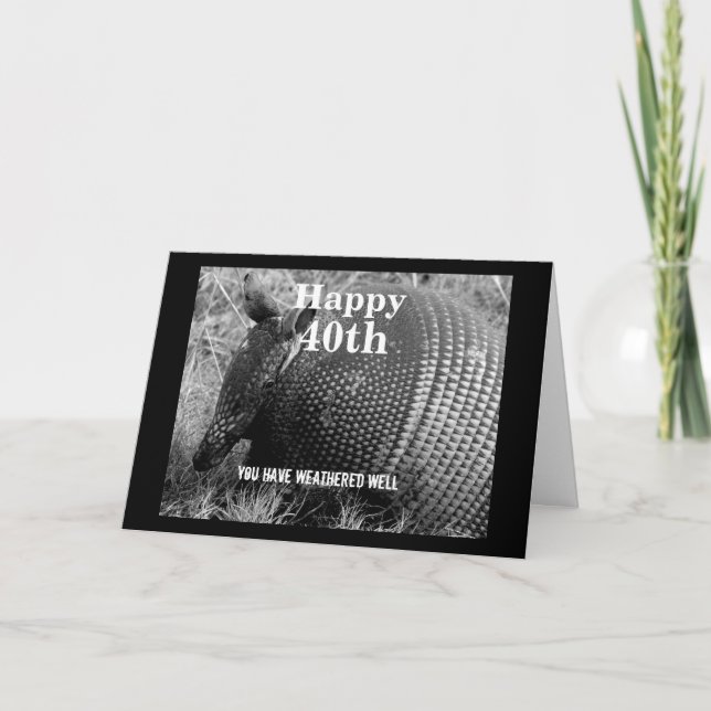 funny armadillo birthday card humor (Front)