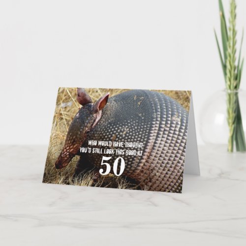 funny armadillo birthday card humor