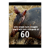 funny armadillo custom birthday card humor (Front)
