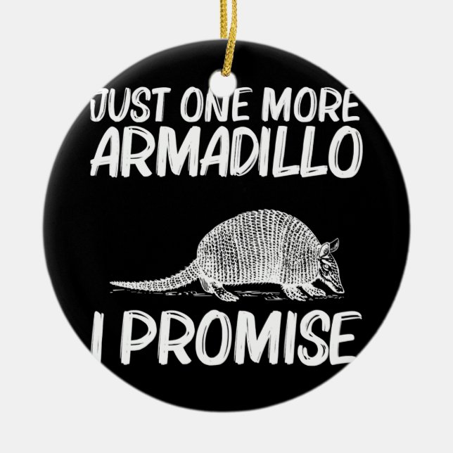 Funny Armadillo Gift Men Women Armadillo Cute Ceramic Ornament (Front)