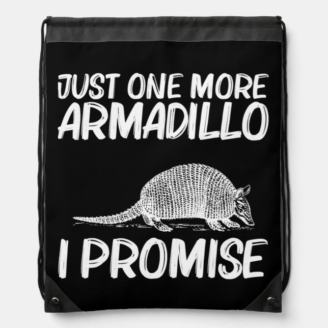 Funny Armadillo Gift Men Women Armadillo Cute Drawstring Bag (Front)