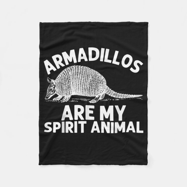 Funny Armadillo Gift Men Women Armadillo Cute Fleece Blanket (Front)