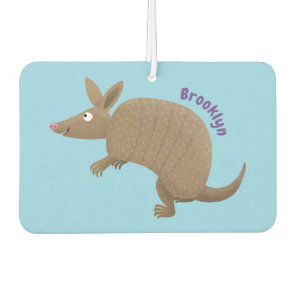 Funny armadillo happy cartoon illustration air freshener