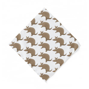 Funny armadillo happy cartoon illustration bandana