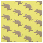 Funny armadillo happy cartoon illustration fabric