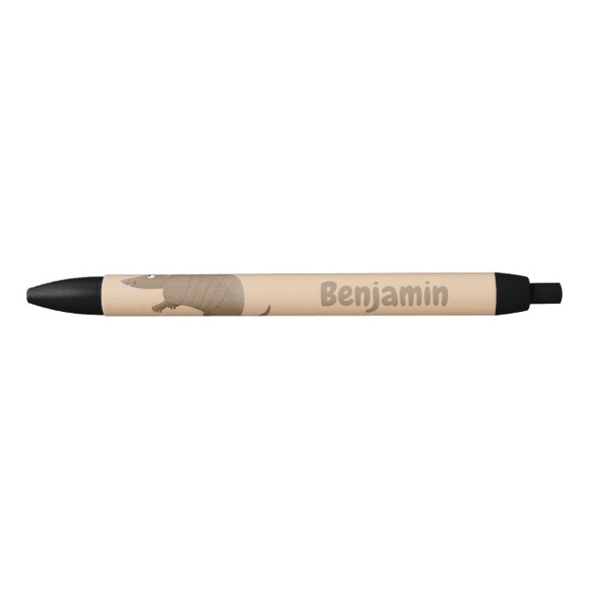 Funny armadillo happy cartoon illustration pen (Front)