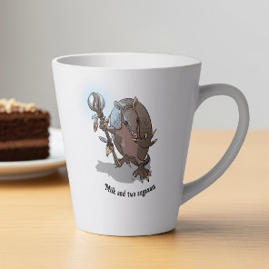 Funny Armadillo Milk & Two Sugars Hypnotic Cartoon Latte Mug