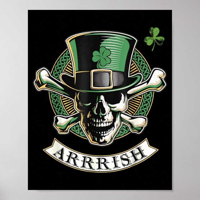 Funny Arrish Irish Rate St Patricks Day Rate Men G Poster (Front)