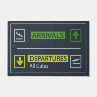 Funny Arrivals And Departures Doormat,Plane Mat