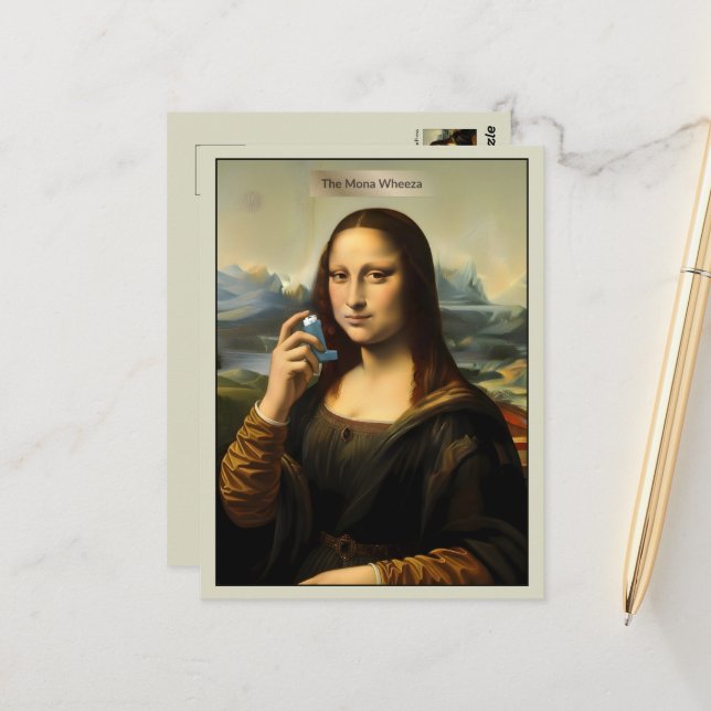 Funny Art Parody Postcard (Front/Back In Situ)