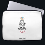 Funny art student personalized school gift laptop sleeve<br><div class="desc">This funny "Eat Sleep Art Repeat" design is perfect for students of all grades! Can be personalized with your kid's name. Great for Back to school gift,  Kid's Birthday gift and other holidays gifts.</div>