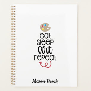 Funny art student school personalized gift planner