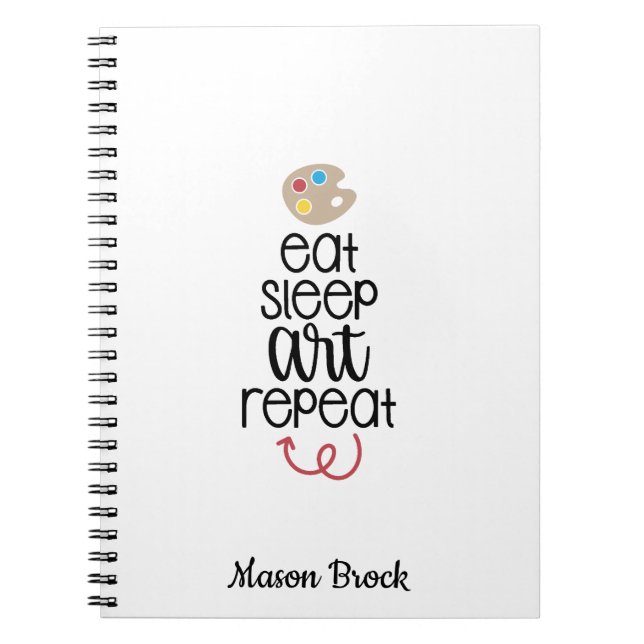 Funny art student school personalized Notebook (Front)