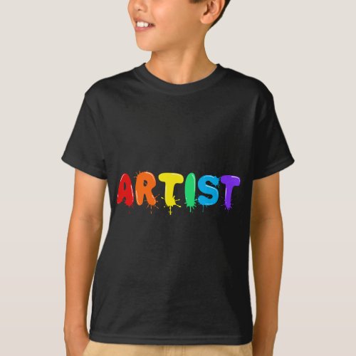 Funny Artist Art Men Women  Artsy Drawing Painting T_Shirt