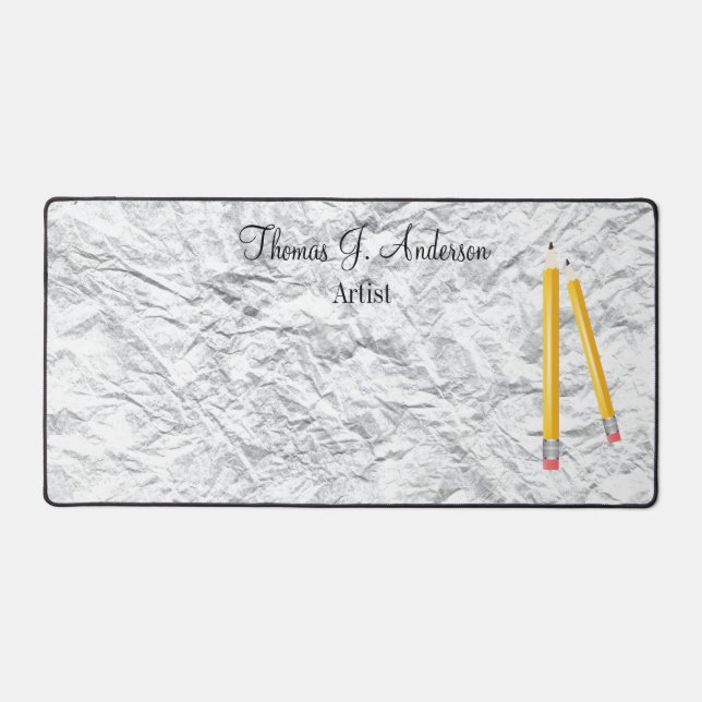 Funny Artist Writer Etc. Desk Mat Pad (Front)