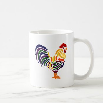 Funny Artistic Rooster Coffee Mug by inspirationrocks at Zazzle