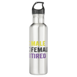 Funny Asexual Transexual LGBT Pride Non Binary Stainless Steel Water Bottle
