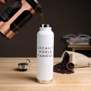 Funny Aspiration Minimalist Modern Nameplate Water Bottle