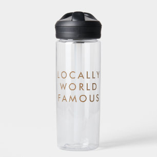 Funny Aspiration Minimalist Modern Nameplate Water Bottle