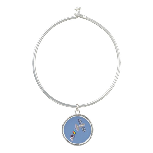 funny astronaut bangle bracelet (Front)