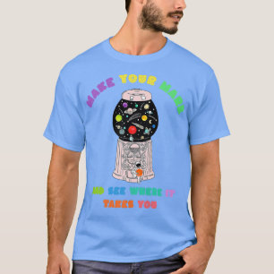 Funny Astronaut Dot Day Dot Planet in Gum ball Mac T-Shirt