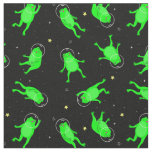 funny astronaut frogs space black  fabric