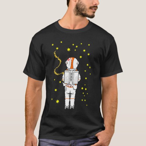 Funny astronaut on the moon T_Shirt