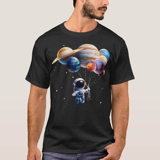 Funny Astronaut Planets Gift Men Women Kids Astron T-Shirt (Front)