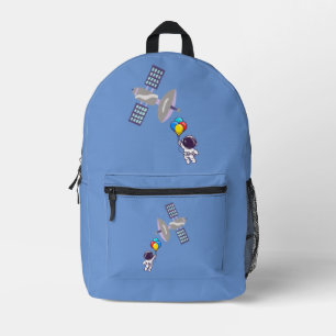 funny astronaut printed backpack
