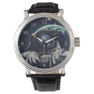 Funny Astronaut Shorthair Cat in Spa               Watch