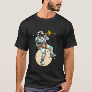 Funny Astronaut Trombone Art For Men Women Trombon T-Shirt