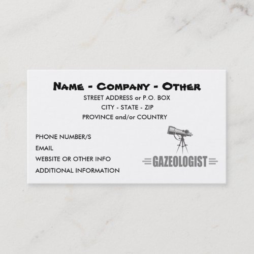 Funny Astronomy Business Card