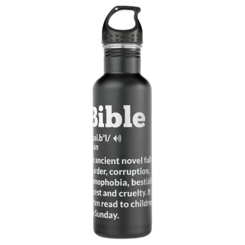 Funny Atheist Anti_Religion Atheism Bible  Stainless Steel Water Bottle