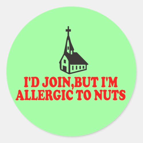 Funny atheist classic round sticker