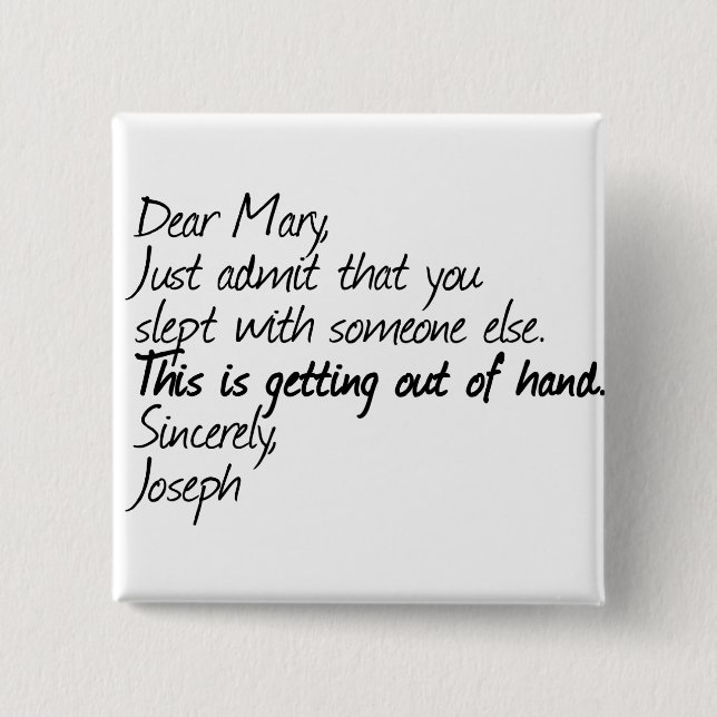 Funny atheist design pinback button (Front)