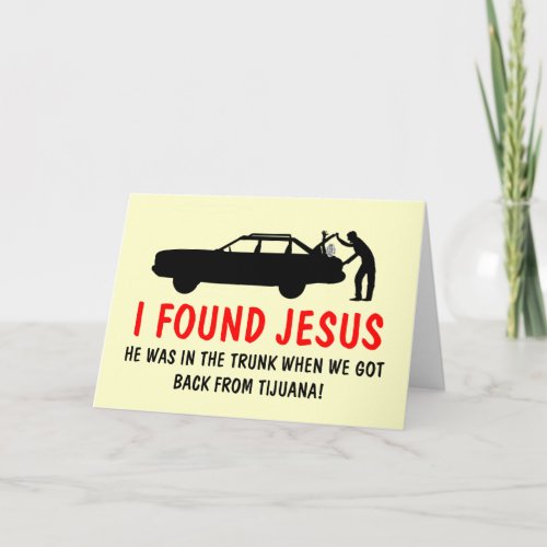 Funny atheist I found Jesus Card