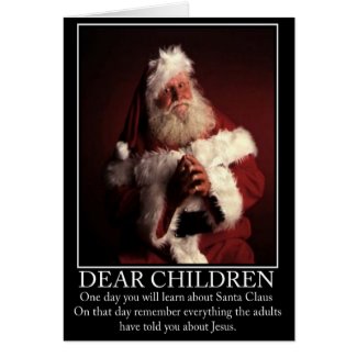 Funny atheist Santa Card