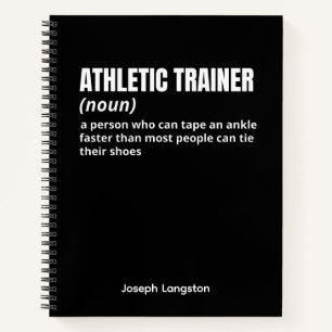 Funny Athletic Trainer Definition Notebook