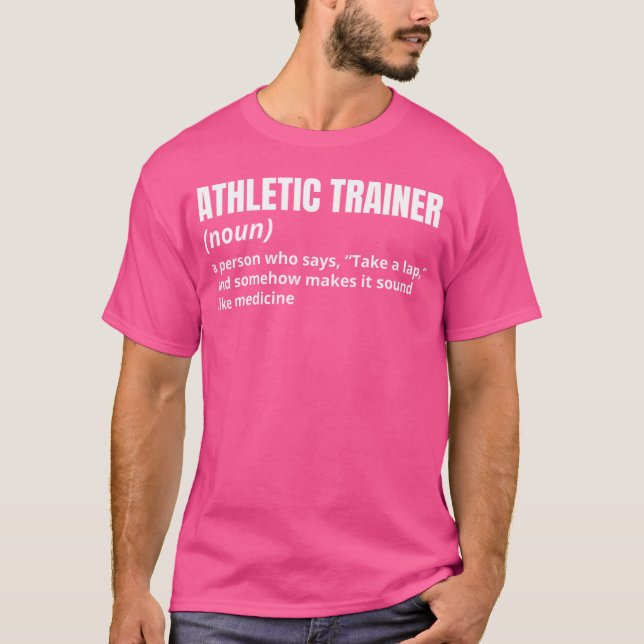 Funny Athleticrainer Sportsraining White friend T-Shirt (Front)