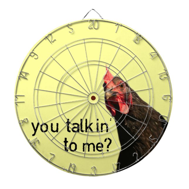 Funny Attitude Chicken Dart Board (Front)