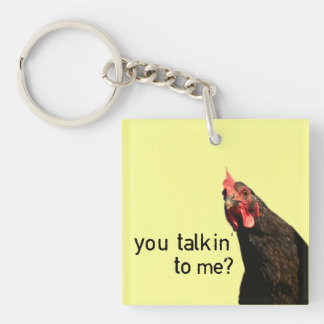 Funny Attitude Chicken Keychain