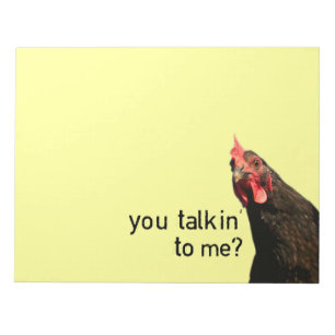 Funny Attitude Chicken Notepad
