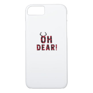 Funny Attitude Oh Dear Plaid Deer Creative Design iPhone 8/7 Case